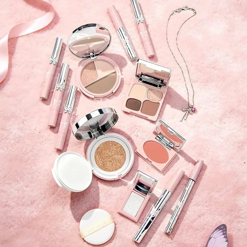 Πολυτελές σετ μακιγιάζ Pink Butterfly Cosmetic Kit Eyeshadow Palette Lip Tint Blush Mascara Eyeliner Highlighter Beauty Makeup Δώρο — image 6