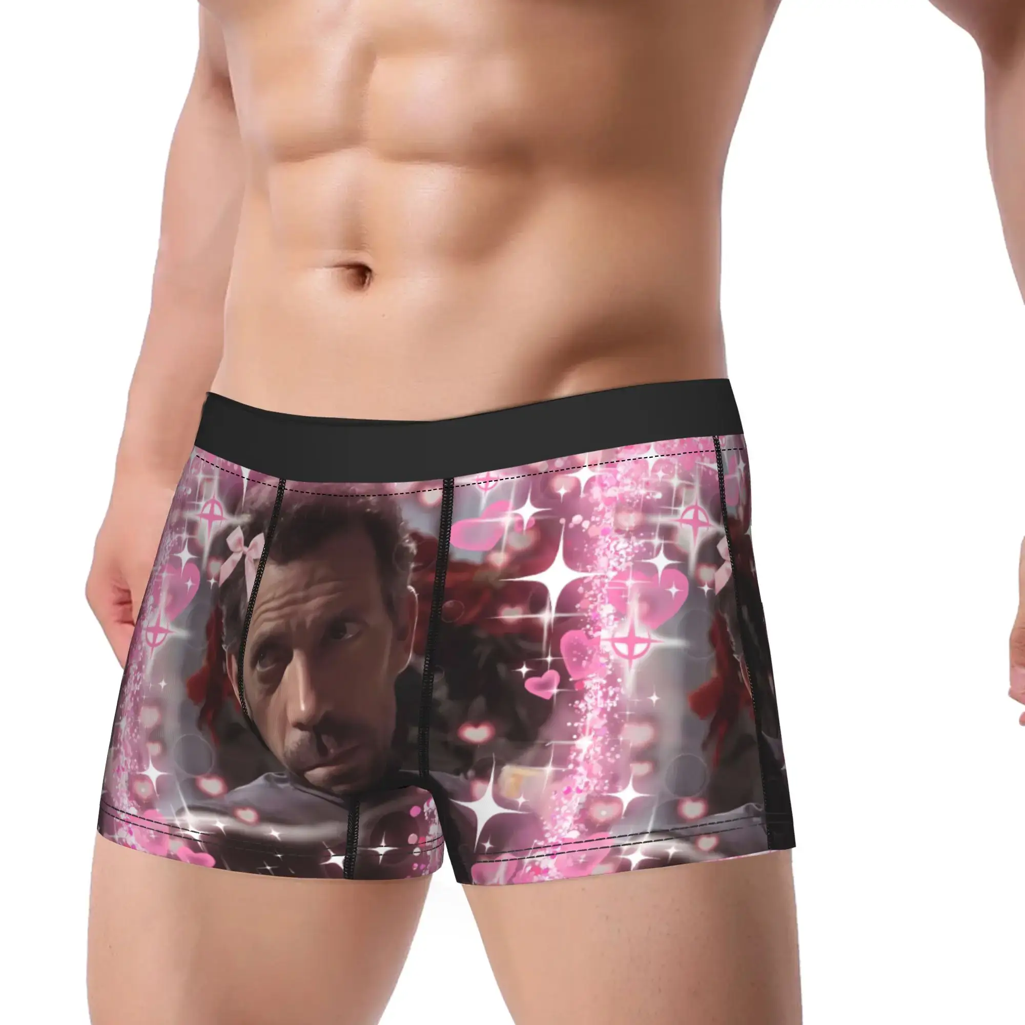Dr House MD Underwear Love Men's Shorts Briefs Comfortable Trunk High Quality Pattern Plus Size Underpants — image 2