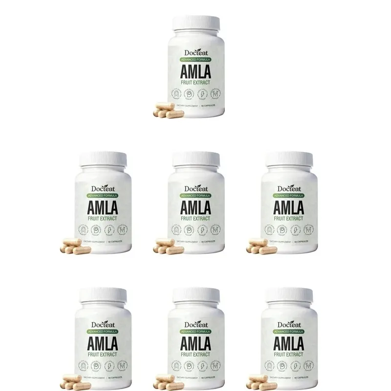Docteat Amla gyümölcskivonat kapszula az immunrendszer támogatásáért és a bőr egészségéért C-vitamin B3-vitaminnal CoQ10 és PQQ 60 kapszula — image 13
