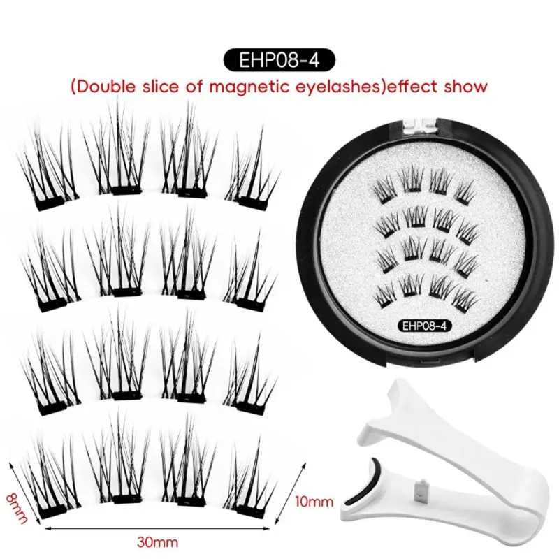 Glue-free Magnetic Eyelashes 3D Natural Effect Magnetic Eyelashes Reusable Eye Makeup False Lashes Beauty Eyelashes Supplies — image 11