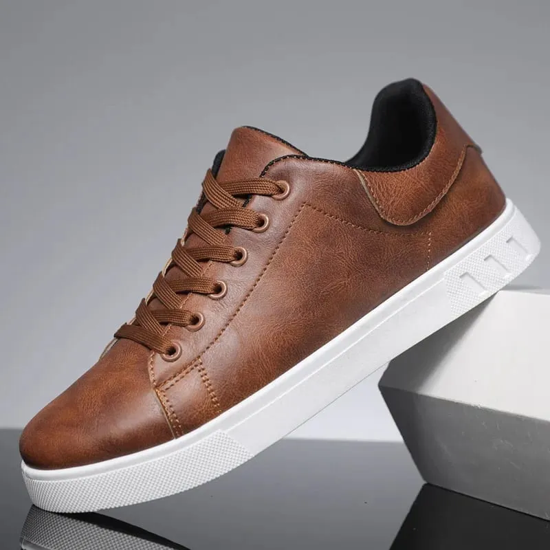 Fekete Vulkanizált tornacipő Férfi Lapos Kényelmes Cipők Fűzős Zapatillas Hombre Őszi tavaszi divatos tornacipők 39-48-as
