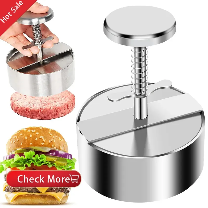 Πρέσα χάμπουργκερ 2025 Hamburger Patty Maker 304 Αντικολλητική Πρέσα Burger από ανοξείδωτο ατσάλι για την παρασκευή μπρελόκ και λεπτά μπιφτέκια — image 7