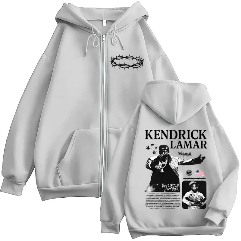 Ang Rapper na si Kendrick Lamar Hindi Nila Nagustuhan Kami Zipper Hoodies Lalaki Babae Damit Fashion Hip Hop Zip Up Hooded Sweatshirts Hoodie Jacket