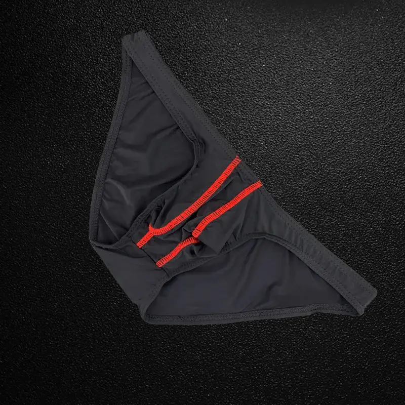 Cuecas masculinas de seda gelo ultra fino roupa interior sexy u bulge bolsa calcinha masculina conforto elástico secagem rápida cuecas — image 2