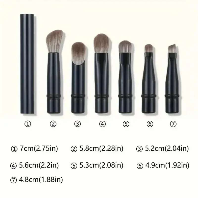 6 τμχ Mini Travel Brushes Makeup Set with Box Portable Cosmetic Powder Foundation Blush Blending Concealer Make Up Brushes — image 6