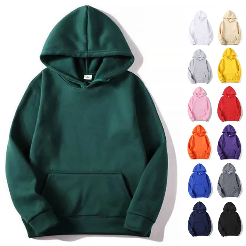 Blank Fleece Fashion Hoodies Men Pull Over Wholesale Hooded Sweatshirt Unisex Cheap Solid Hoodie In Bulk Sudaderas Con Capucha — image 17