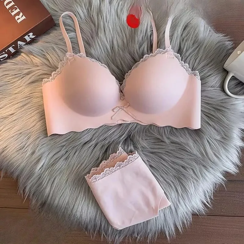 Hot Selling Γυναικεία Push Up Σετ σουτιέν Αδιάλειπτη Ασύρματη Στήριξη Άνετα Εσώρουχα S-XL για Νεαρές Γυναίκες Μαλακά καθημερινά ρούχα — image 6