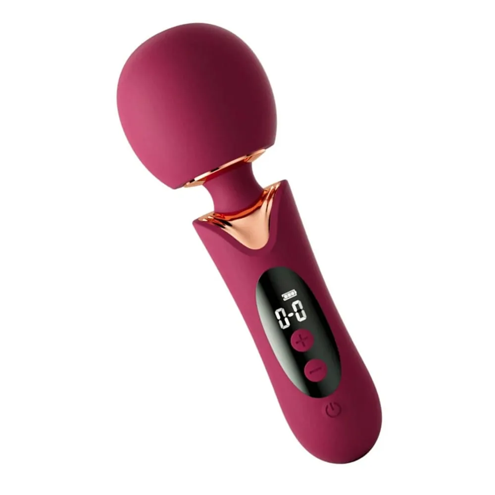 Erőteljes LCD AV vibrátor nagy fejű női testmasszírozó szexjáték nőknek Clit G Spot hüvelystimuláló varázspálca — image 1