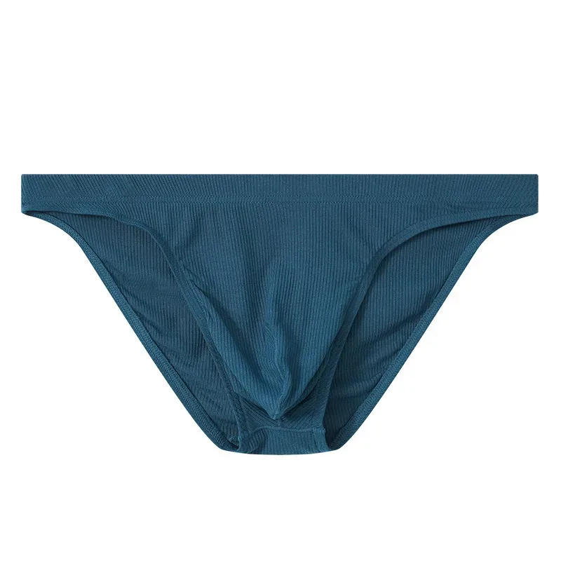 Homens rib tecido briefs cuecas homem sexy roupa interior respirável cintura baixa cuecas de biquíni cuecas grande bolsa hombre deslizamentos — image 9