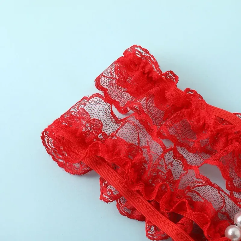 Mga Lalaki Sexy Lace Open-Crotch Low Waist Underwear Hole Pouch Thongs G-strings Briefs Puwit Hollow Thong Exposed Cock — image 2