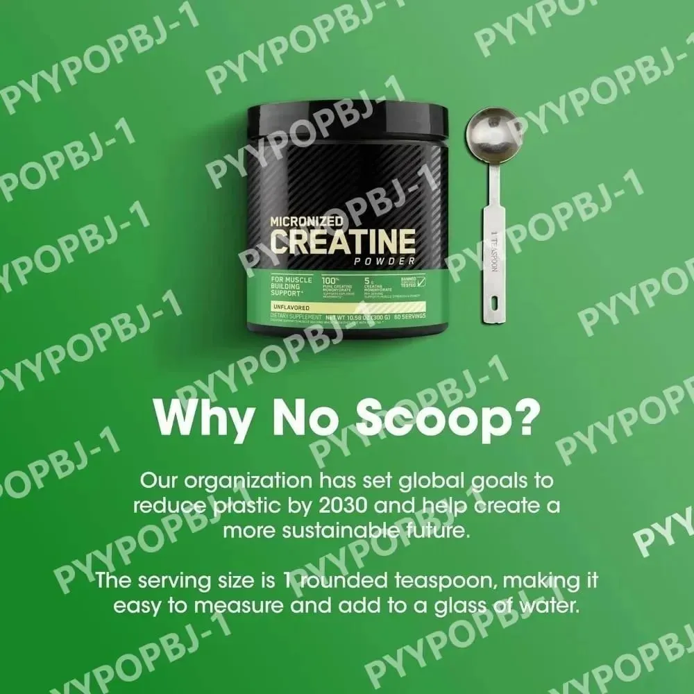 Kreatin-monohidrát por 300g Támogatás Erő Izomteljesítmény Sport Italok Usee Support Fitness Táplálkozás Támogatás