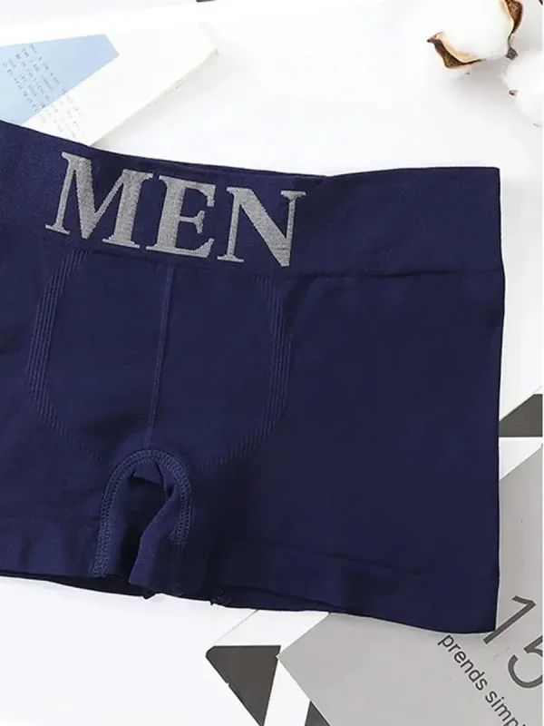 Men's 5 Pcs Plain Color Boxer Briefs Breathable High Elastic Comfortable Soft Skin‑Friendly Casual Underwear Underpants For Men