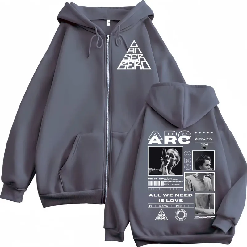 Canserbero All We Need is Love Muerte Vida Merch Zipper Hoodie Men's Fashion Hip Hop Zip Up Sweatshirts Casual Fleece Pullovers — image 3