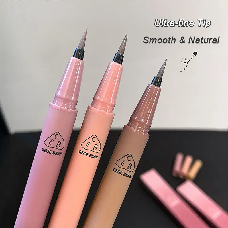 Αδιάβροχο Quick Dry Liquid Eyeliner Pen Ultra-fine Matte Black Brown Lasting Lying Silkworm Eyeliner Pencil Φυσικό Μακιγιάζ ματιών — image 6