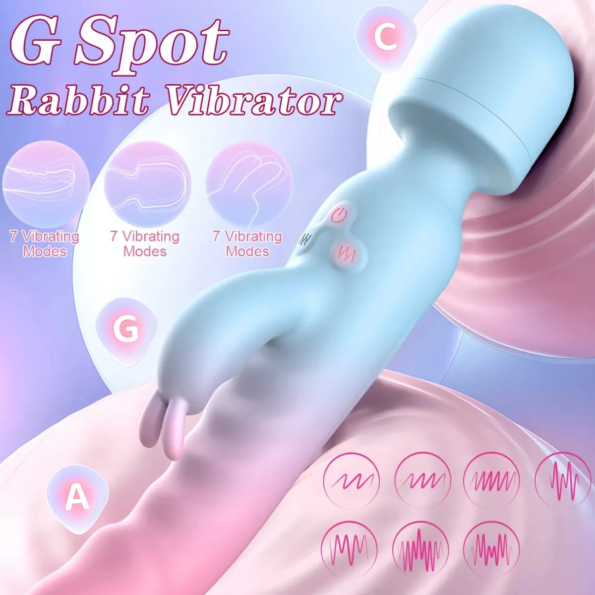 4 az 1-ben mód vibrátor AV szexgép varázspálca Clitoris G Spot stimulátor női hüvelymasszírozó nő felnőtt szexjáték 18+ — image 3