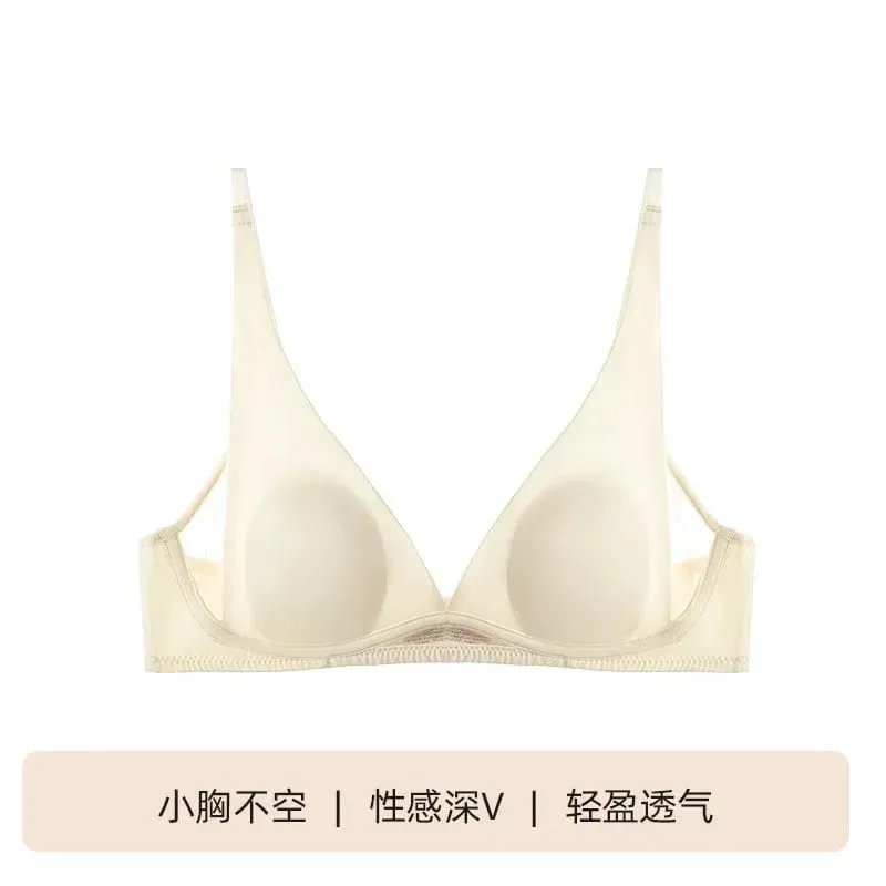 Γαλλικό τρίγωνο σουτιέν Rabbit Ear Cup Deep V Wireless Bralette για Small Bust No Gap Sexy εσώρουχα σετ αναπνέον, καλοκαιρινό λεπτό — image 8