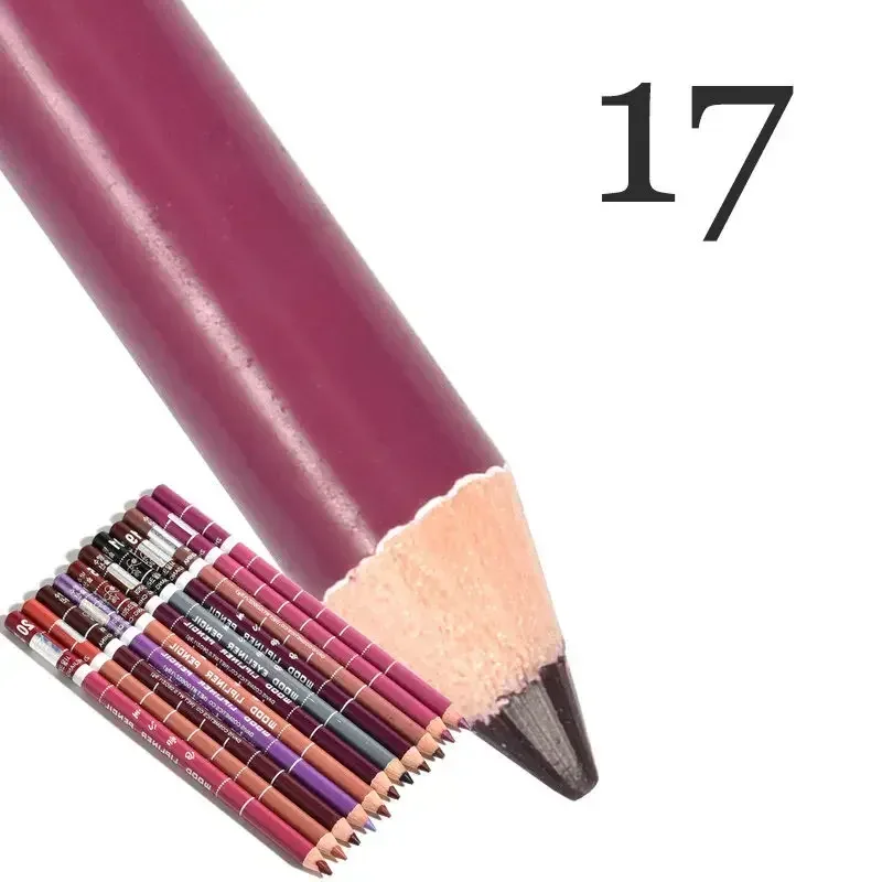 28Color Antifouling Lip Liner Professzionális rúzstoll Precise Waterproof Lip Outline Ceruza ajak smink Tartós szemceruza Krémes — image 22