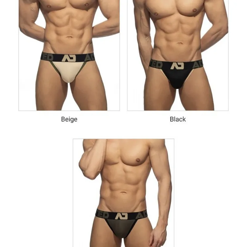 Roupa interior masculina simples respirável briefs com tridimensional oco volta marca calças de cintura baixa algodão confortável cuecas — image 6