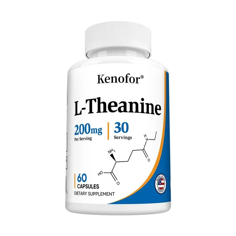L-Theanine 200 Mg Extra Erős Theanine Kiegészítő – Fókusz- és relaxációs támogatás, jobb alvás, GMO-mentes és gluténmentes — image 9