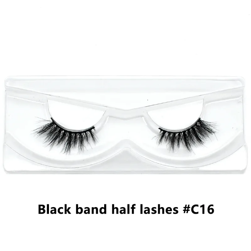 Μαζικά είδη 10/30/60/100 Pairs Mink Half Lashes Natural Long Fluffy Wispy Half False Lashes Extension Ελαφρύ κοντές βλεφαρίδες — image 15