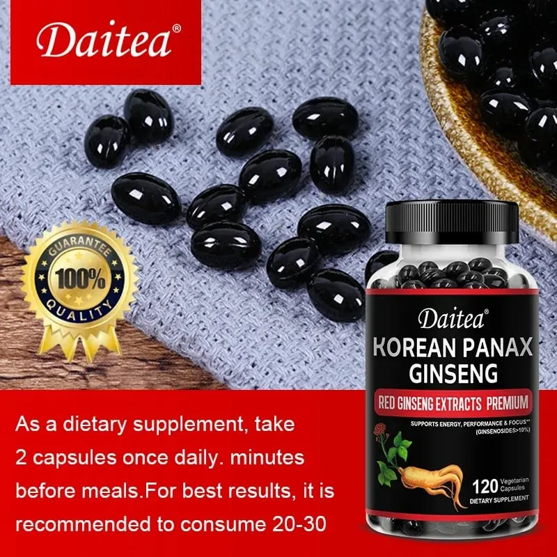 Korean Red Ginseng Capsules-1000 Mg Boosts Energy Endurance Athletic Performance and Muscle Strength Supports Immune Health — image 6