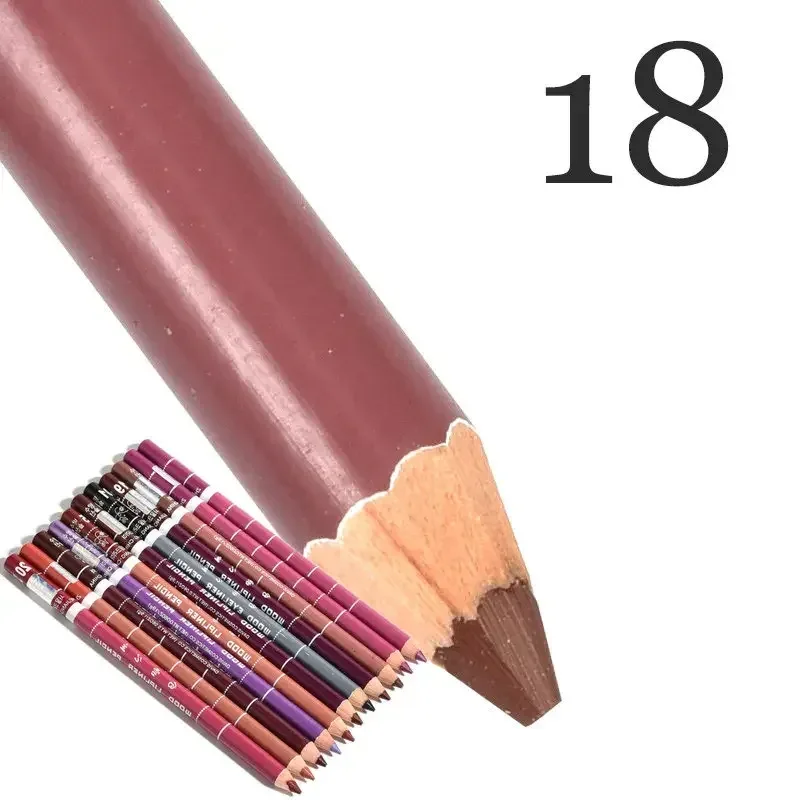 28Color Antifouling Lip Liner Professzionális rúzstoll Precise Waterproof Lip Outline Ceruza ajak smink Tartós szemceruza Krémes — image 10