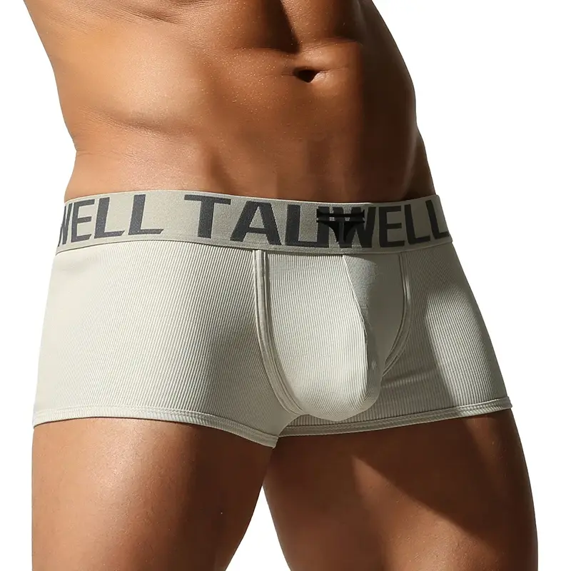 Roupa íntima masculina, shorts boxer de alta qualidade, cor sólida, alta elasticidade, ajuste fino, respirável — image 8