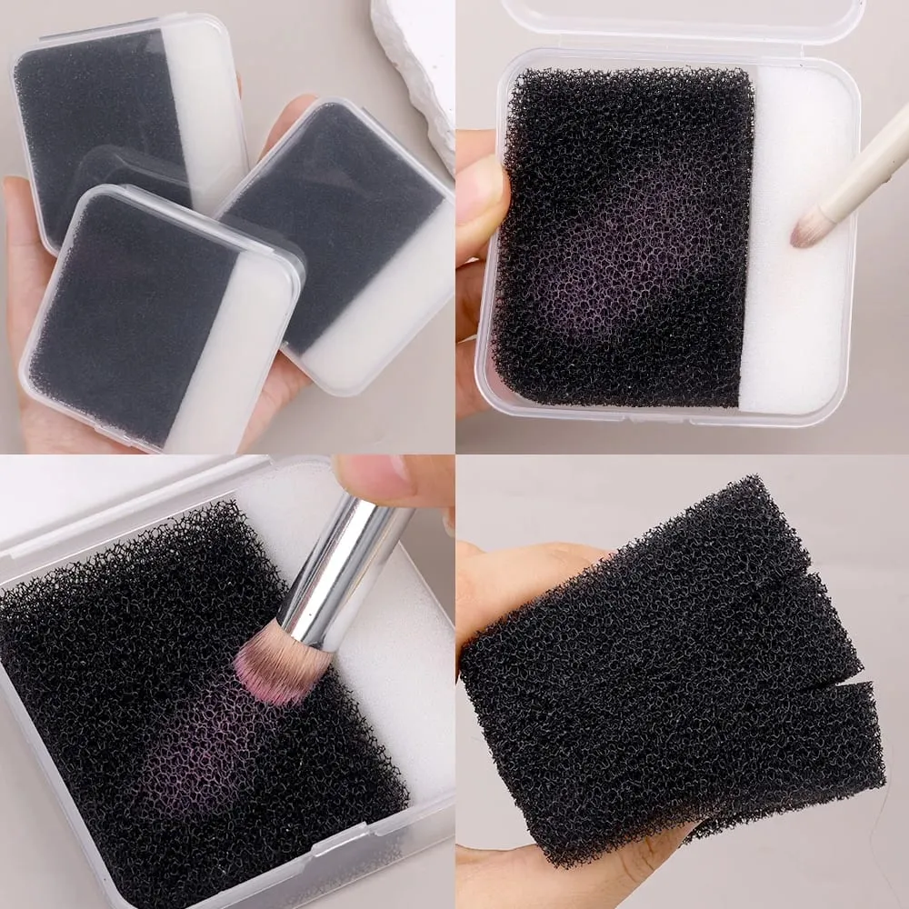 13PCS Makeup Brush Cleaner Sponge Set Portable Dry Eye Shadow Wash Beauty Tools Brushes Cleaning Box Sponge Puff Cleaner women — image 3