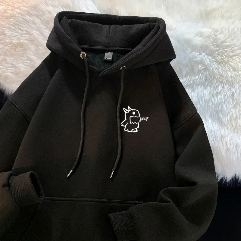 Moletom com capuz masculino primavera outono 2026 marca de moda personalizado monstro impressão top multifuncional casual streetwear — image 2
