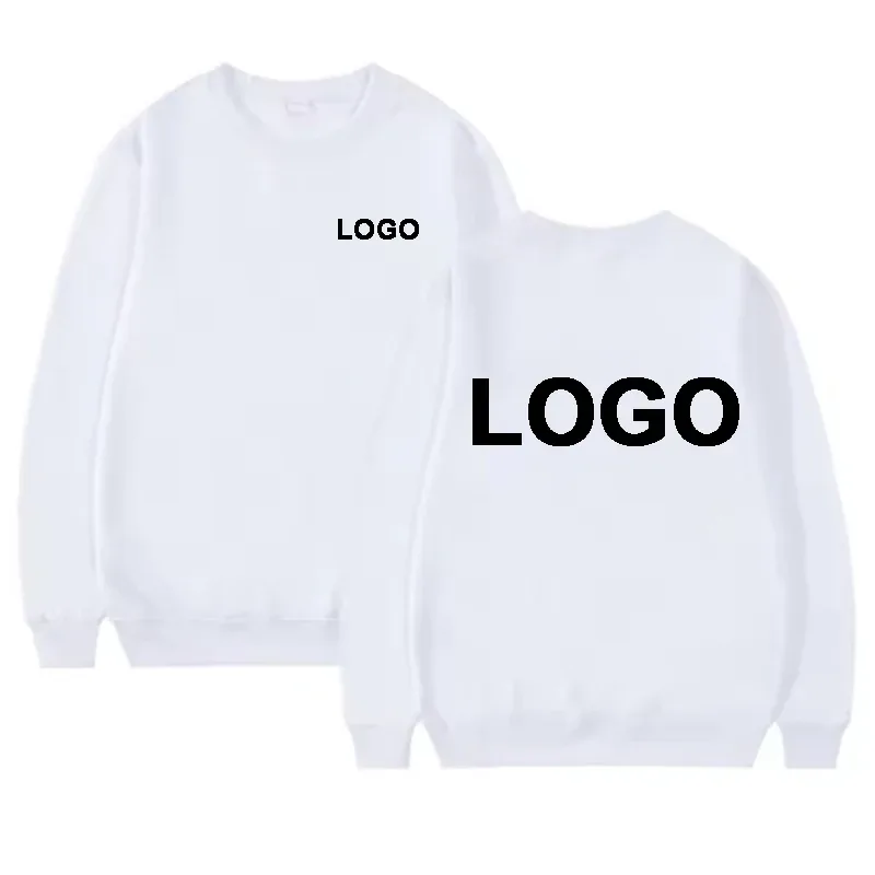 DIY Design Round Neck Hoodies Men Fashiong Customized Printed Loose Long Sleeve Pullover Women Casual Streetwear Sweatshirts