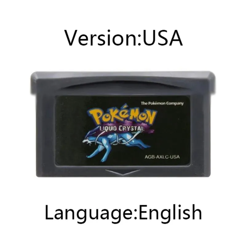 GBA Pokemon Game Cartridge 32-bit Κονσόλα παιχνιδιών βίντεο Κάρτα AshGray Liquid Crystal Light Platinum Moemon Emerald Αγγλική γλώσσα — image 2