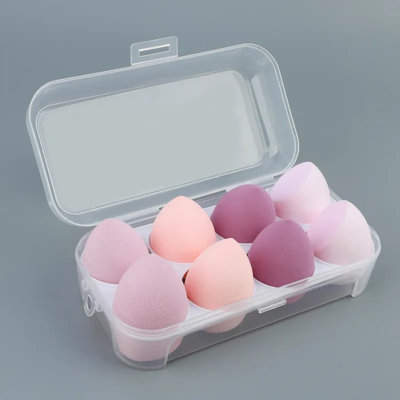 4/8db kozmetikai puff smink szivacs turmixgép Beauty Egg Soft alapozó szivacsok púderpuff női smink kiegészítők szépségápolási eszközök — image 8