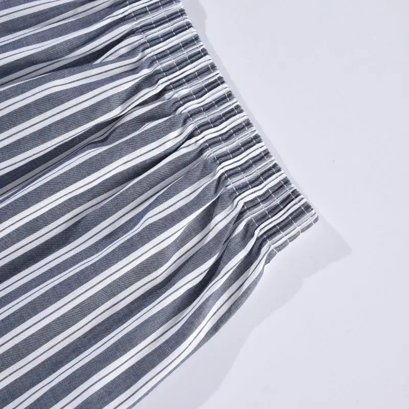Panlalaking Boxer Shorts Kaswal na Cotton Sleep Underpants Panlalaking Kasuotang panloob Arrow Panties Striped Plaid Maluwag Kumportableng Homewear XL-4XL — image 12