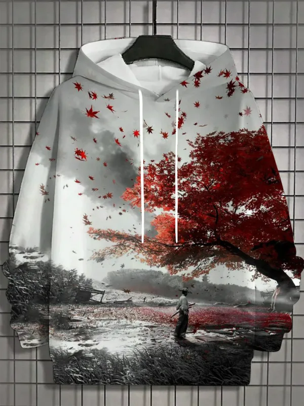 2024 outono novo masculino 3d japonês samurai impressão moletom com capuz masculino e feminino casual moda masculina moletom com capuz de rua — image 6