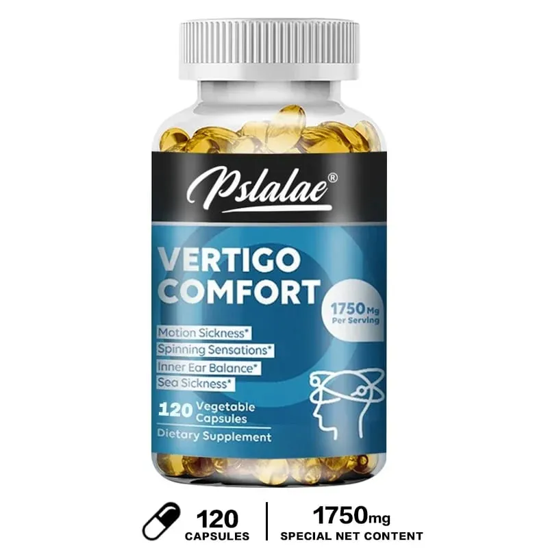 Les capsules de soulagement des vertiges 1750 mg aident à l'équilibre de l'oreille interne, soulagent les acouphènes, les vertiges et les migraines, supplément