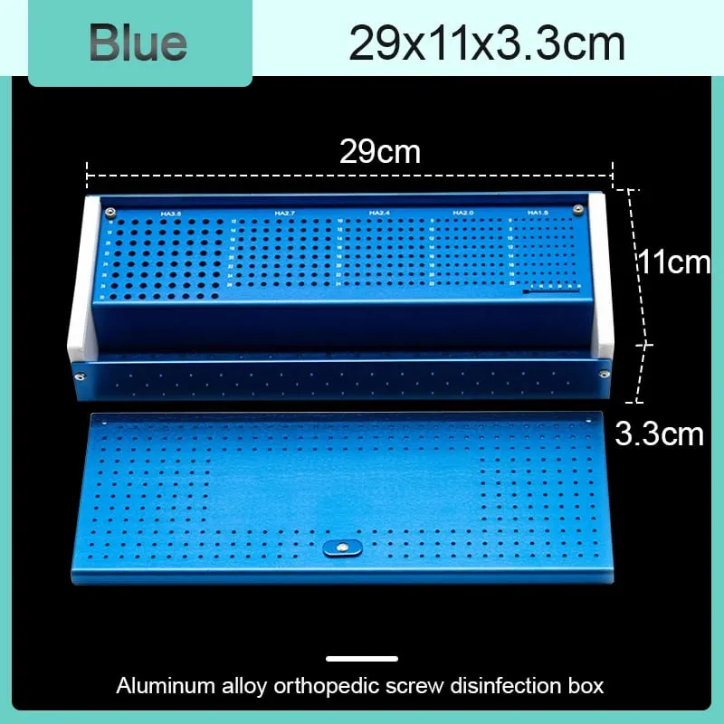 Pet Screw Box Κουτί αποστείρωσης από κράμα αλουμινίου Ορθοπεδικό βιδωτό όργανο αποστείρωσης κουτί αποθήκευσης Θήκη,Εργαλεία μακιγιάζ