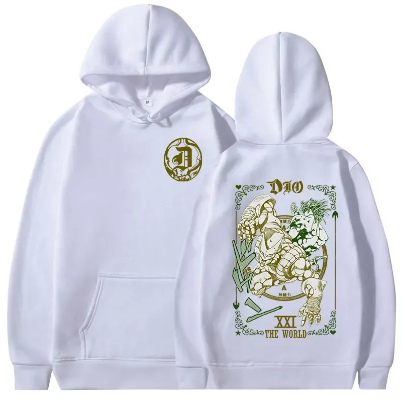 Anime Jojo Bizarre Adventure Hoodies Dio Brando Jotaro Kujo Manga Graphic Sweatshirts Men's Women Long Sleeves Fleece Pullovers — image 3