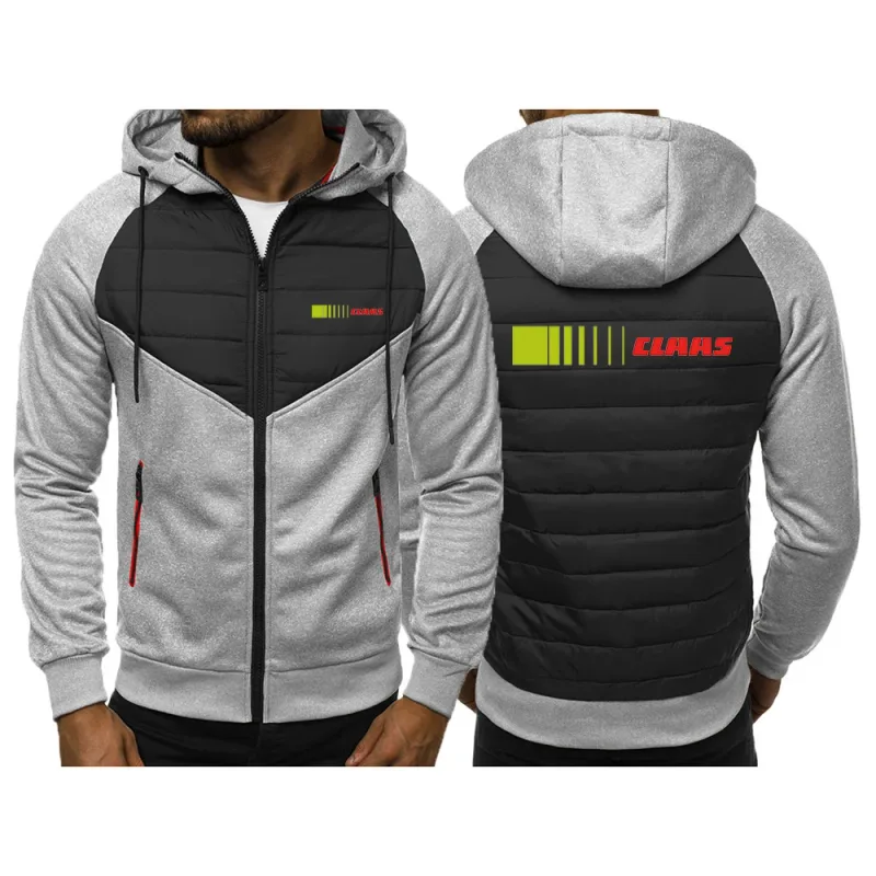 Claas 2024 novo estilo masculino primavera e outono lazer moda jaqueta de três cores costura sweatshirts algodão confortável topos — image 5