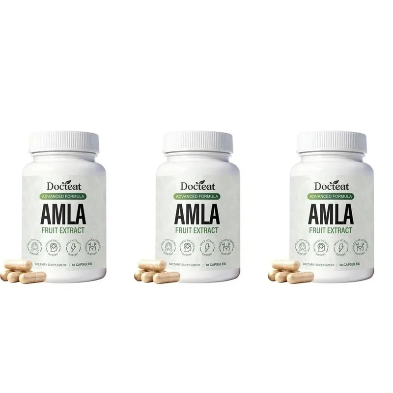 Docteat Amla gyümölcskivonat kapszula az immunrendszer támogatásáért és a bőr egészségéért C-vitamin B3-vitaminnal CoQ10 és PQQ 60 kapszula — image 9