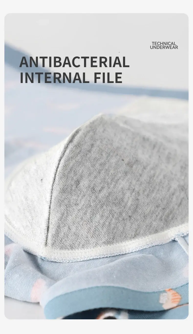 MiiOW Autumn Winter Cotton Men's Underwear Set Antibacterial Crotch Mens Underpants Funny Printed Breathable Man Boxers Briefs