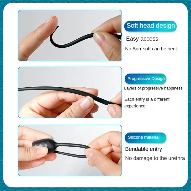 Long Urethral Vibrator Catheter Urethra Sound Dilator Massager 10 Speed Dildo Vibrator Catheter Penis Plug Sex Toys for Men Gay — image 4