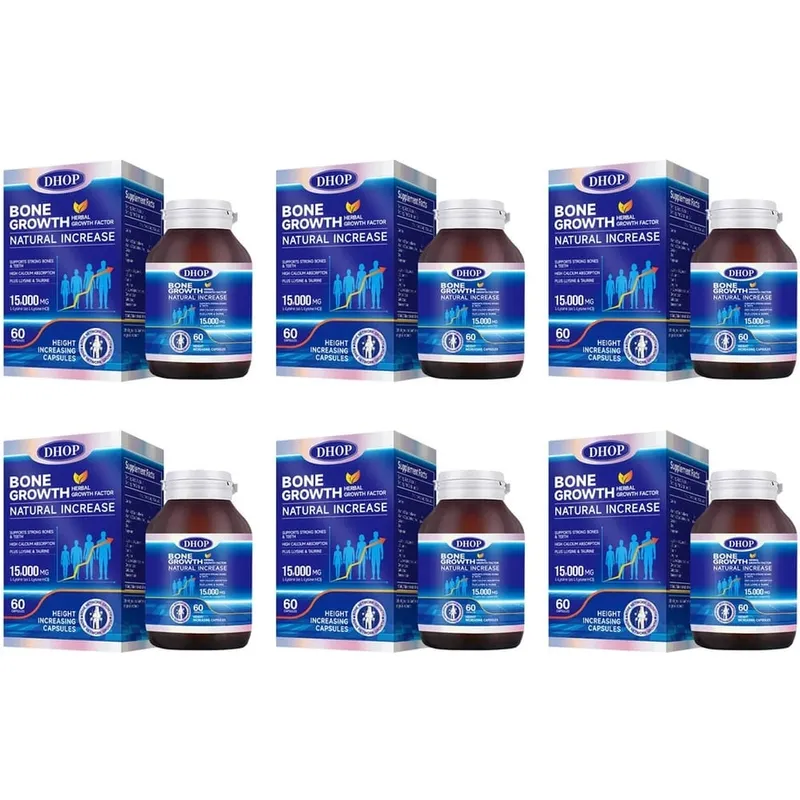 Bone Growth Natural Increase Capsules with L-Lysine Vitamin D3 Calcium & Zinc; Supports Strong Bones & Teeth 60 Capsules — image 12