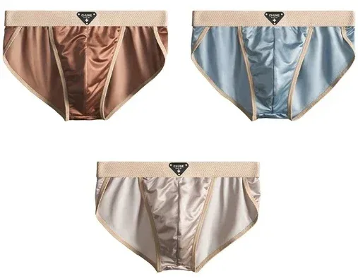 1/3 STK Herrbyxor Ice Silk Satinliknande underbyxor Herrkalsonger Sommar andas snabbtorkande trosor Sexiga U-påse underkläder — image 23