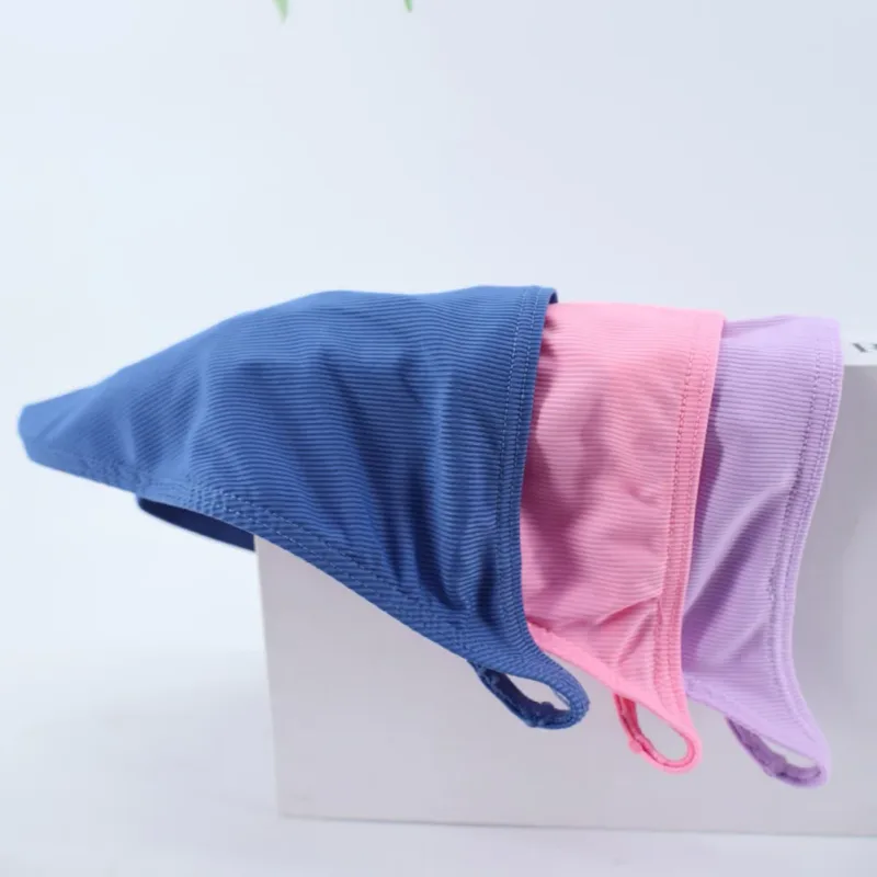 1pc Men Ribbing High Fork Underwear Brief U Convex Pouch Low Rise Panties Solid Color Breathable Comfortable Underpants