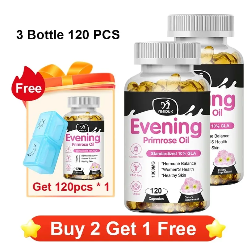Evening Primrose Oil 1300mg with Rich GLA & Essential Nutrients Balance Hormones Support Women's Comfort & Enhance Skin Health — image 12