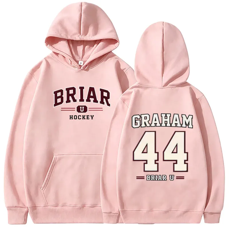Off Campus Briar University Hockey Graham 44 Graphic Hoodie Men Women Vintage Oversized Sweatshirt Male Fashion Pullover Hoodies — image 8