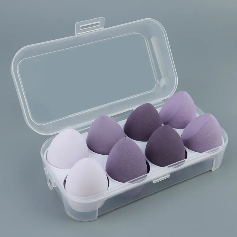 4/8db kozmetikai puff smink szivacs turmixgép Beauty Egg Soft alapozó szivacsok púderpuff női smink kiegészítők szépségápolási eszközök — image 14