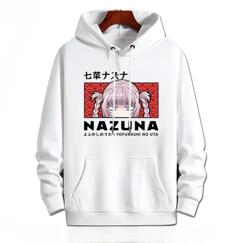 Y2K GECENİN anime ÇAĞRISI NAZUNA Nanakusa Komik Kapüşonlu Hip Hop Baskılı Sweatshirt Poleron Hombre Sokak Giyimi Harajuku Eşofman Takımı — image 9