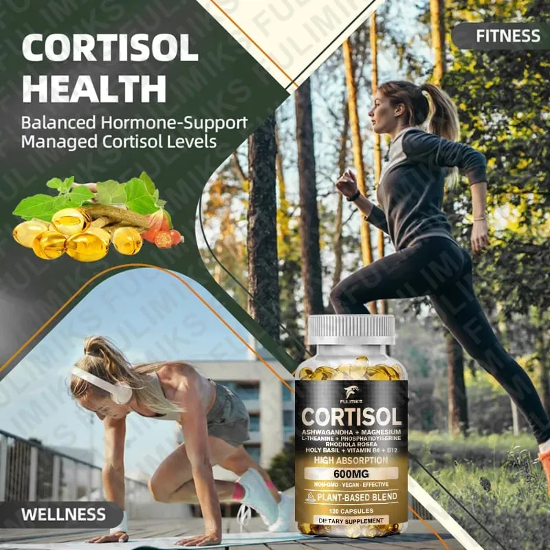 Kortizol-kiegészítő Szent bazsalikom | Ashwagandha | Rhodiola | L-Theanine növényi alapú hormonegyensúly – hangulatfókusz és alvástámogatás — image 7