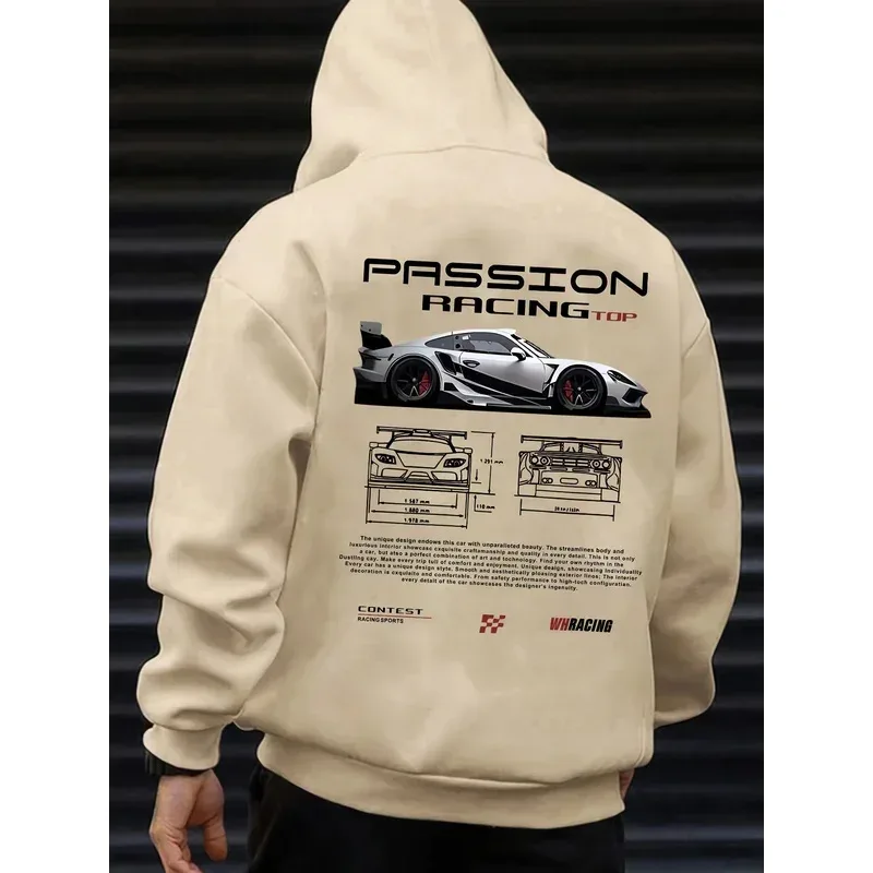 Kaswal na hoodie alphabet print ng lalaki na maluwag na fit - Bahrain streetwear 22ss men clothing hoodies hoodie men one piece haikyuu — image 4